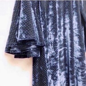 LuLaRoe Elegant Maurine Dress Blue Velvet